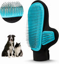 Beenefits 2025 Pet Grooming Glove with Tipped Pin Brush,Special Design Deshedding Glove, Perfect Petting Tool for Sensitive Dogs & Cats with Long & Medium Fur, Massage Mitt - Right-Hand - Blue