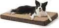 JOEJOY Orthopedic Dog Bed for Large Dogs, Washable Dog Crate Bed Large Sized with Removable Cover, Egg Memory Foam Big Pet Beds, Brown, 35"x22"