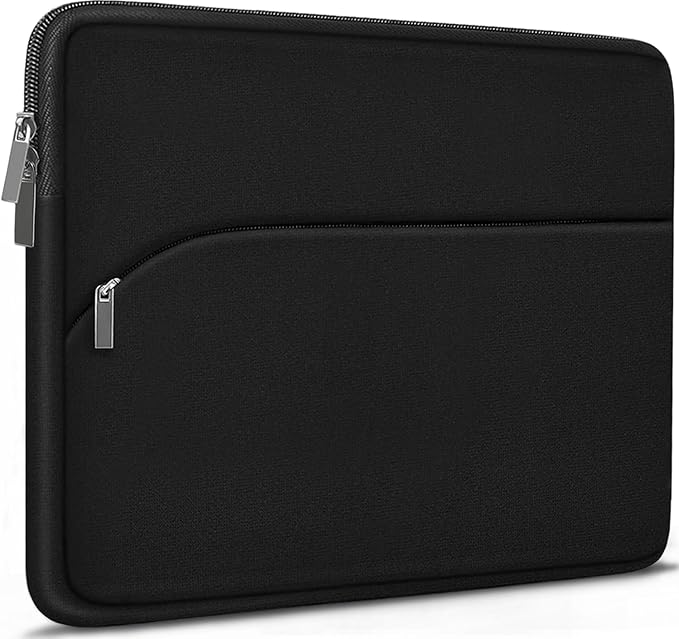 Laptop Sleeve 17 inch, Durable Portable Monitor Protective Cover with Front Pocket, Traveling Computer Carrying Laptop Case Compatible for HP, Dell, Asus, Lenovo, Black