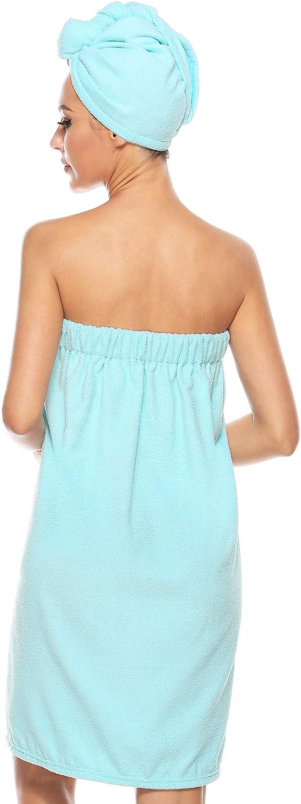 Orrpally Women Shower Wrap Robe Bath Wrap Towel Spa Body Wrap Adjustable Closure Bathrobe