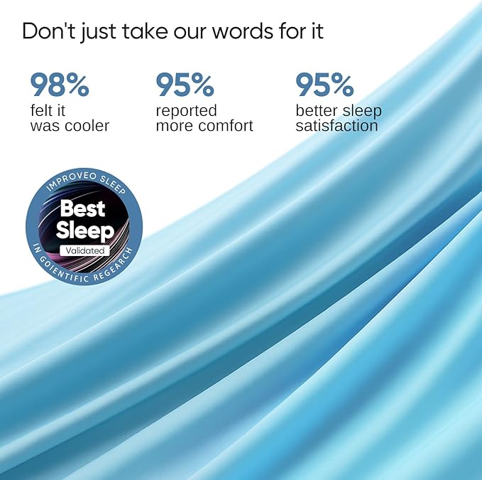 HLLBLL® Cooling Comforter, Ultra Cold Fiber Technology, All-Season Lightweight Blanket to Quickly Cool Down,Deep Sleep Throughout The Night (Aqua Blue, Full/Queen (90"x90"))
