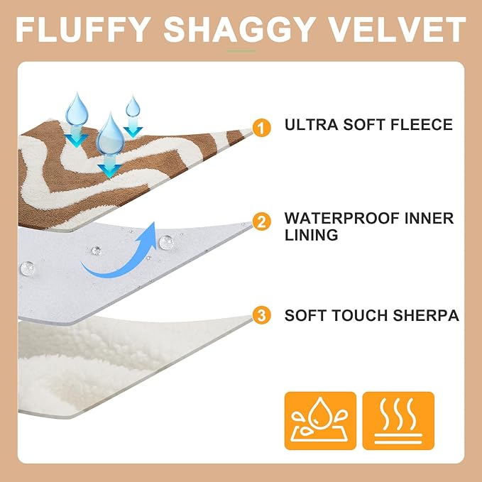 BEAUTYZOO Waterproof Dog Blankets for Medium Large Dogs Washable- Reversable Dog Blanket for Furniture, Sofa, Couch, Crate, Car- Soft Sherpa Dog Throw Plush Pet Bed Blanket Cat Puppy, 40"x60" Brown