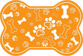 Dog Cat Mat for Food and Water,Rapid Absorbent Pet Feeding Mat, Bone Shaped Dog Placemat Bowl Mat with Rubber Backing,No Stains Pet Food Mats Indoor, Pet Accessories Supplies,Orange 23"×36"