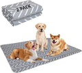 PUPTECK Reusable Dog Pee Pads, 2 Pack Non-Slip Washable Waterproof, Fast Absorbing Puppy Pads Whelping Mat, for Couch, Crate, Potty Training 48" x 60"
