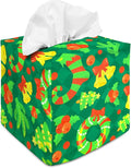 Tissue Box Cover Square Decorative Tissue Box Holder Cute Funny Cube Tissue Case Cover-Xmas Decor Green Tissue Box Cover
