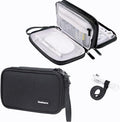 Zealearn Travel Tech Carrying Pouch - Portable Electronics Organizer Travel Case, Portable Tech Organizer, All-in-One Storage Bag for Charging Cable (Small, Black, Small)