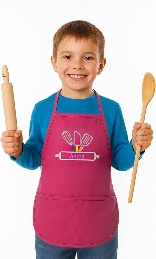 Kids Apron Customized With Name, Baker Apron, Baking, Cooking