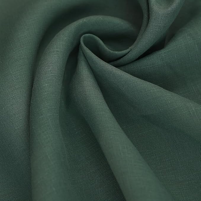 Japan Nature 100% Linen Fabric for Clothing, Home Decor, Pillow, Sofa, 55" Width, Craft by The Yard (Army Green, 3 Yard)