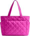 Uselike Tote Bag for Women, Lightweight Puffer Tote Work Bags with Compartments for Travel, Quilted Shoulder Bag with Zipper