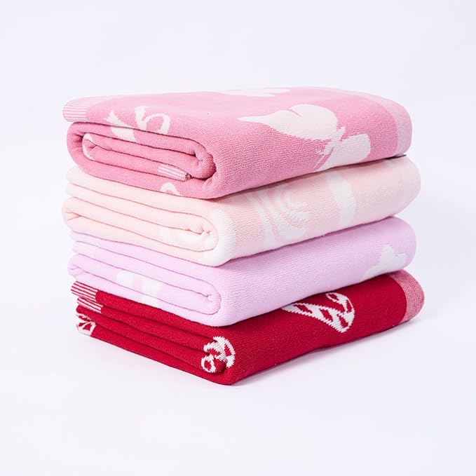 SWaddle AN Floral Jacquard Baby Blanket, Size 30x40in, 100% Cotton Fabric, Two-Sided Breathable Throw Blanket for Boys and Girls