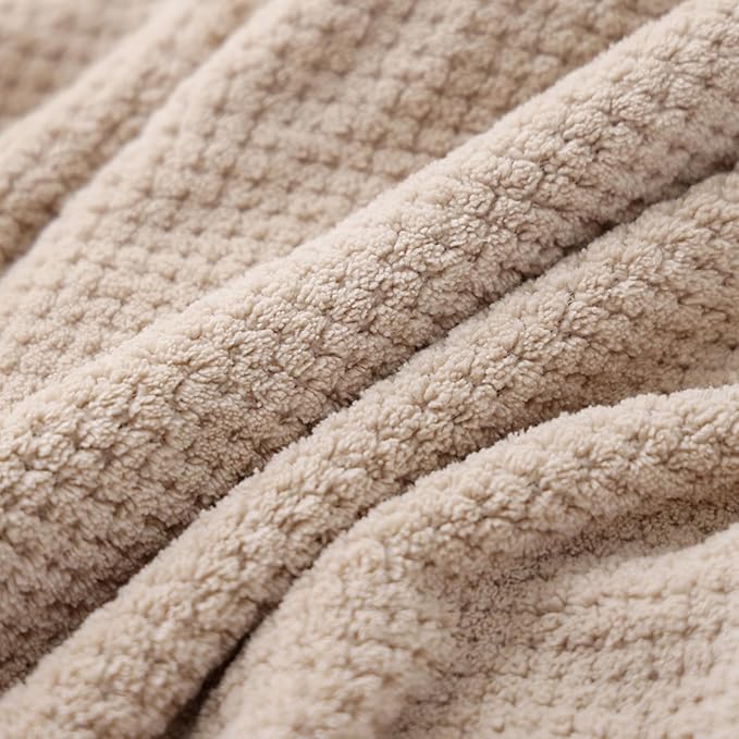 Akzpe 40x80 Inches Bath Sheets Towels for Adults Oversized Bath Towels Extra Large Luxury Super Soft Absorbent Quick Dry Microfiber (Beige,6PCS)