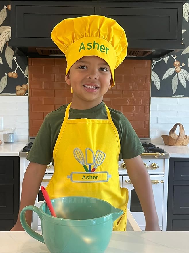 Kids Apron Customized With Name, Baker Apron, Baking, Cooking