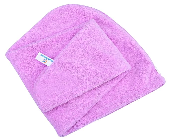 HOPESHINE Hair Drying Towel Twist Women's Soft Shower Microfiber Towels for Hair Turban Wrap Fast Drying Ultra Absorbent Cap Great Gift for Women (3-Pack Dark Grey+ Grey+Purple)
