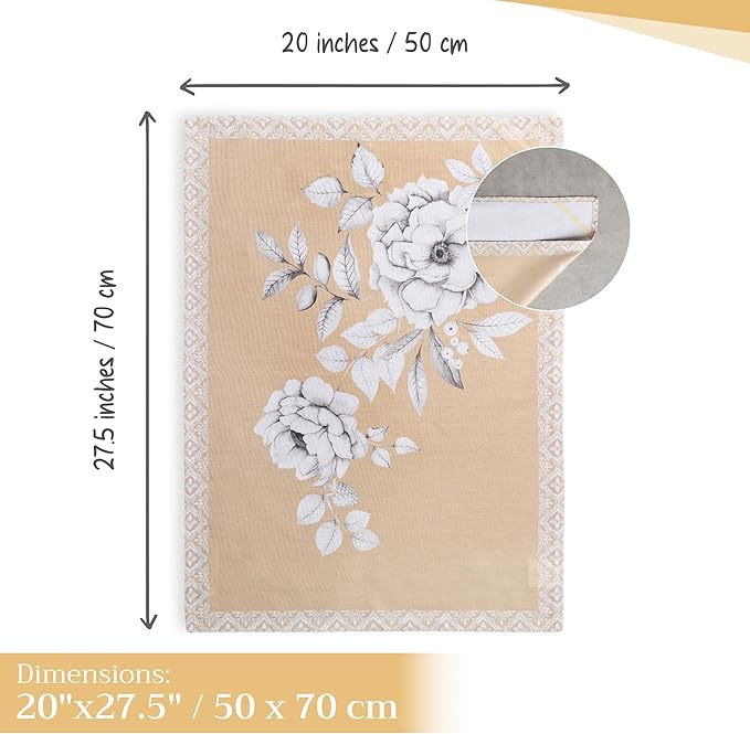 Maison d' Hermine Kitchen Towels Set of 3 100% Cotton 20" x 27.5" Reusable Cloth Tea Dish Towels Absorbent with Hanging Loop for Kitchen Dining Thanksgiving Christmas Decorations (Pretty Autumn)