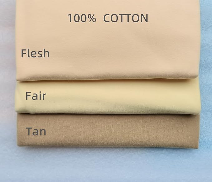 iNee 100% Cotton Interlock Knit Waldorf Doll Skin Fabric, One Yard, Fair