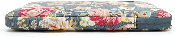 kayond Water-Resistant Canvas 15.6 Inch Laptop Sleeve-Blue Water Hyacinth