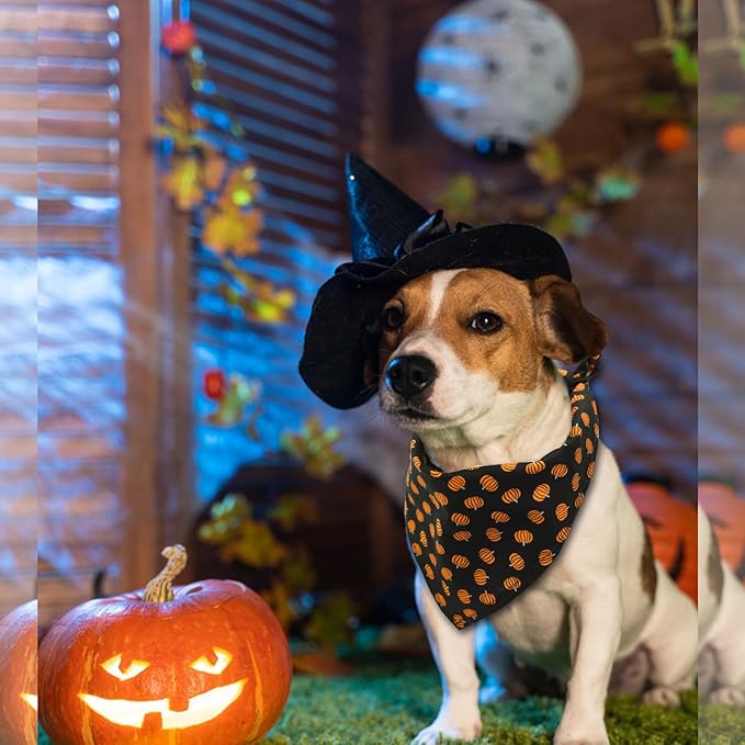 Bubblepup Fall Dog Bandanas, Pumpkins Dog Bandanas for Small Medium Large Dogs