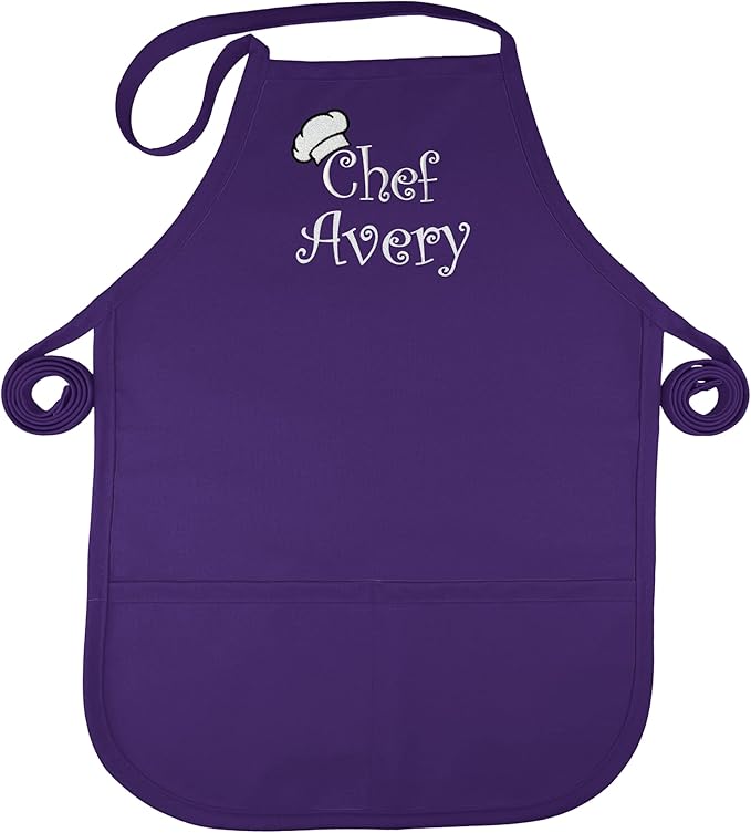 Personalized Kids Apron | Kid or Toddler Apron Sizes | Choice of Color and Thread