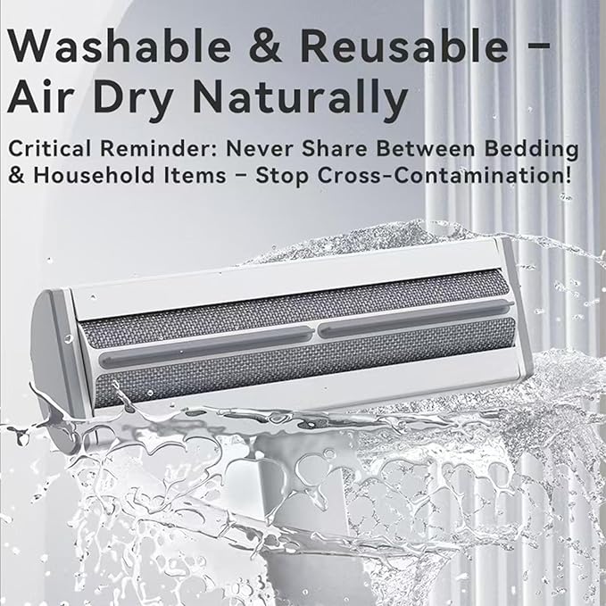 Rorodog Pet Hair Remover, Lint Brush- Reusable Lint Roller for Cat & Dog Hair on Couch, Carpet, Rugs & Bedding- Portable, Eco-Friendly, No Need for Lint Roller Refills (Gray & White)