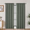 Lecloud Bessie Olive Green Curtains 78 Inches Long 2 Pcs, Airy Home Decor Living Room Curtains for Bedroom Decor, Light Filtering Rod Pockets Drapes for Dining Room Apartment, Each 40" W x 78" L