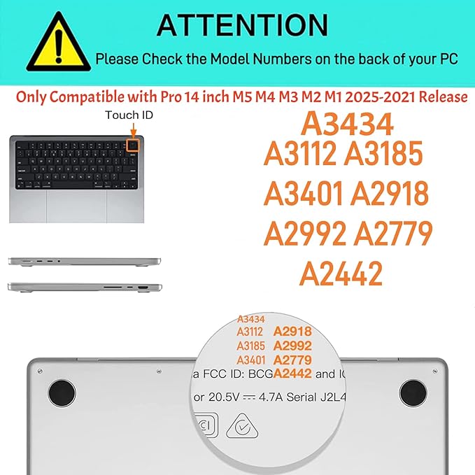 BYCeKe Woven Case for MacBook Pro 14 inch Case 2025-2021 M5 M4 M3 M2 M1 A3434 A3112 A3185 A3401 A2918 A2992 A2779 A2442,Protective Leather Woven Textured Cases&Keyboard Cover for Mac Pro14,Boho Black