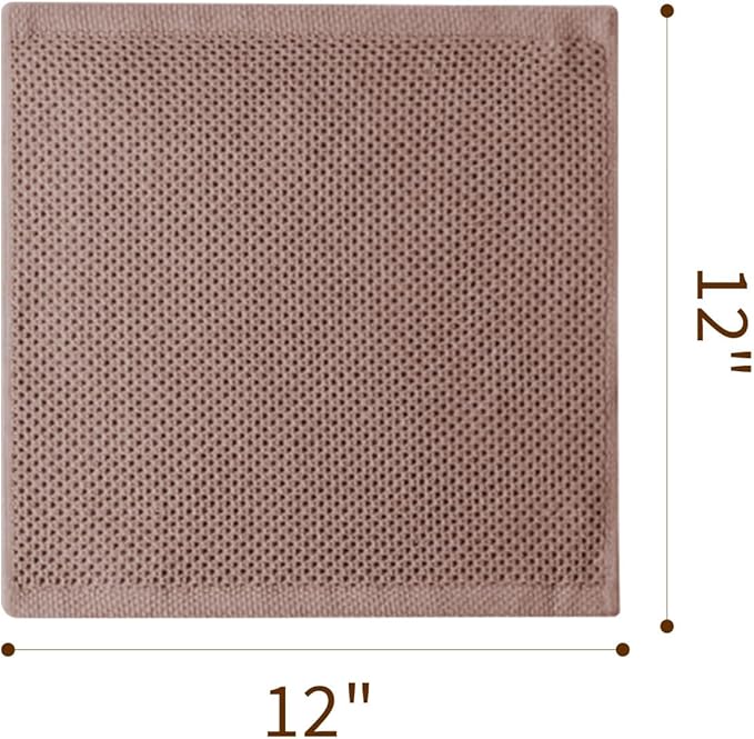 LikGuest Honeycomb Cotton Dish Cloths 6 Pack,12x12 Inch – Super Absorbent, Quick-Dry & Reusable Kitchen Cleaning Cloths, Lint-Free Washable Towels for Dishes, Glass & Household Use(Coffee Brown)
