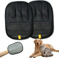WQLTED 2-Pack Reusable Electrostatic Pet Hair Remover Gloves for Furniture, Carpets, Car Interiors & Auto Upholstery.