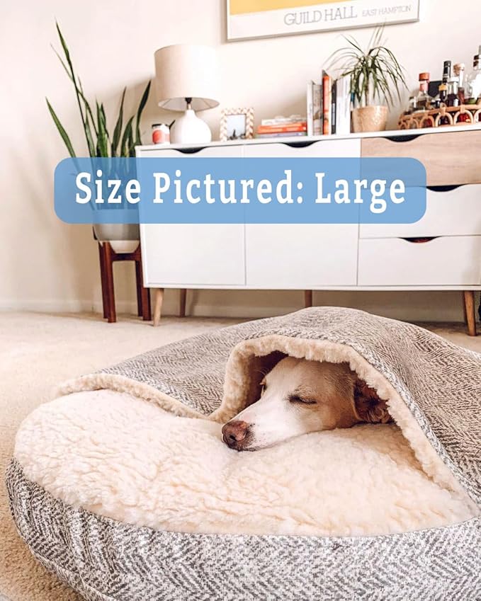 Snoozer Luxury Microsuede Cozy Cave Pet Bed, Show Dog Collection, Small, Palmer Dove