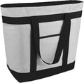 mosago Reusable Grocery Tote Bags, Insulated Cooler Shopping Bag for Women/Men, Pizza/Food Delivery Bags to Keep Food Hot/Cold for Uber Eats/Doordash/Grubub, Cooler Bag for Travel/Beach/Picnic, Grey