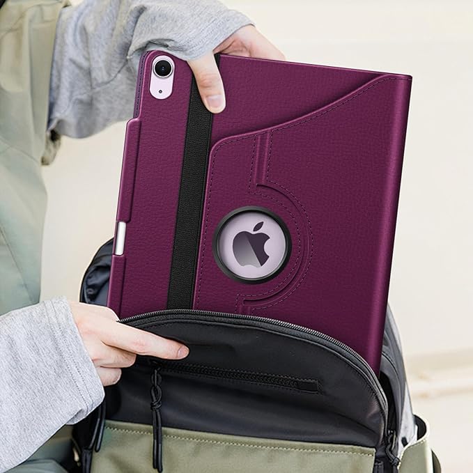 Fintie Rotating Case for iPad Air 13-inch (M3) 2025, (M2) 2024-360 Degree Swiveling Protective Stand Cover with Pencil Holder, Auto Wake/Sleep, Purple