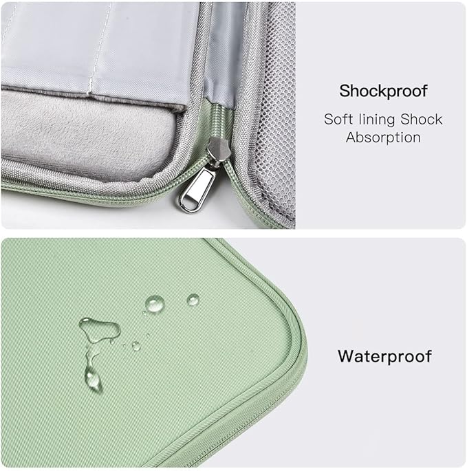 12.9 Inch Tablet Sleeve Bag for 2025 2024 iPad Pro M5 M4/iPad Air M2 13"/Pro 12.9",Samsung Galaxy Tab S9+Plus,S8+,S7+ Plus,S7 FE 12.4"Carrying Case,Surface Pro 11 Snapdragon,10,9,8,X,7+,7,6 Bag-Green