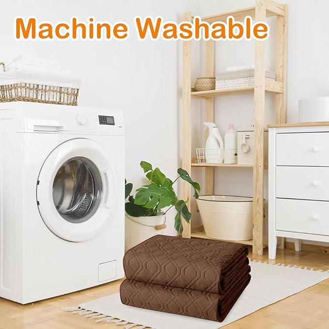 hyha Waterproof Dog Bed Blanket, Soft Pet Blankets, Waterproof Couch Cover for Dogs, Reversible Sofa Covers Washable for Furniture (40x70 Inch, Brown/Beige)