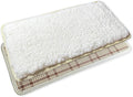 Replacement Pad for Dog Carrier Cat Carrier Pet Carrier, Plush and Rattan Mats, Double-Sided, Dog Bed Mat Crate Mat Kennel Pad 2-Pack