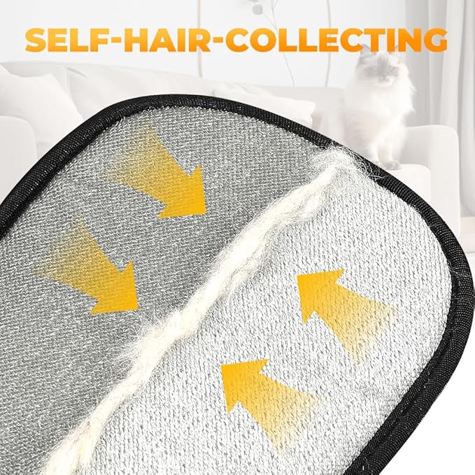 AprYew Electrostatic Gloves Pet Hair Removal Glove for Cats & Dogs, 2025 New Pet Hair Remover Glove for Couch, Furniture, Carpet, Curtain, Washable Reusable Animal Fur Removal Tool (3PCS)