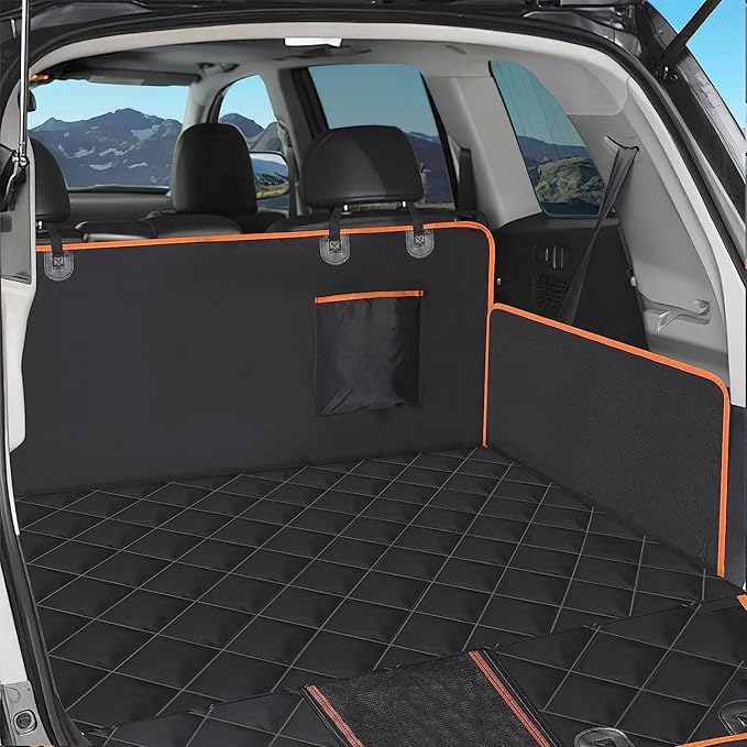 GERLNF Cargo Liner for Dogs, Waterproof Pet Cargo Cover Dog Seat Mat for SUVs Sedans Vans, Non-Slip, Large Size Universal Fit, Black (Cargo-Liner)