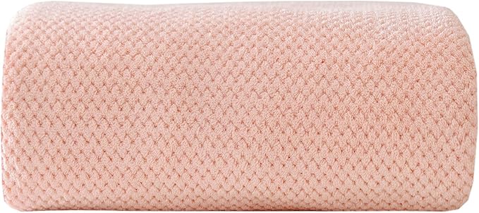 Akzpe 40x80 Inches Bath Sheets Towels for Adults Oversized Bath Towels Extra Large Luxury Super Soft Absorbent Quick Dry Microfiber (Pink,1PCS)