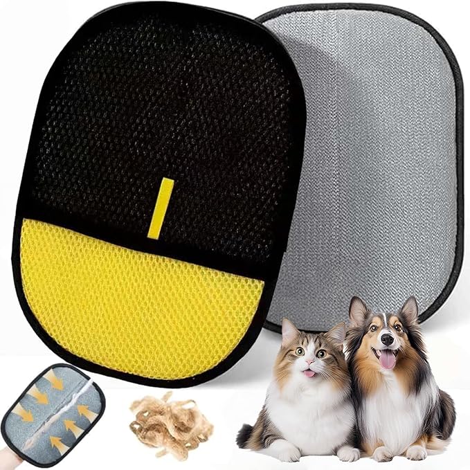 2025 Newly Cats & Dogs Electrostatic Pet Hair Remover Glove for Clothing, Couch, Carpet, Furniture,Car Seat Great Alternative to Pet Lint Roller (2 Pack)