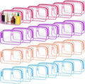 24 PCS Clear Toiletry Bag, Cosmetic Bag for Travel Makeup Organizer TSA Approved Pouch - Multicolor, Medium