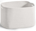 ICERZCZ Woven Cotton Rope Storage Basket for Organizing, Cute Decorative Baskets for Gifts Empty, Organizer Bins for Dog Toy, Baby Laundry, 15“×11”×9.5“, Off White
