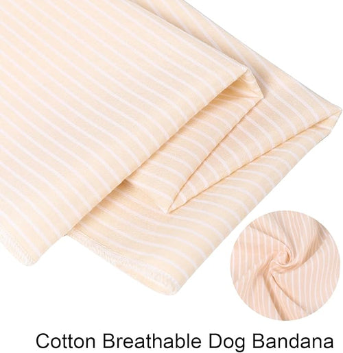 ARING PET Summer Dog Bandana-Cute Khaki Dog Bandanas, Comfortable Pet Scarf Dogs Triangle Bibs for Small to Large Boy Girl Dogs and Cats