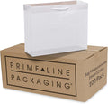 Prime Line Packaging Frosted White Gift Bags with Rope Handles, Reusable Shopping Bags for Retail, Small Business, Boutique, Favors, Bulk, 16x6x12, 100 Pack