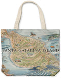 Xplorer Maps Canvas Tote Bag with Handles, Cloth Grocery Shopping Bag, Reusable & Eco-friendly Bag, 100% Cotton, Washable