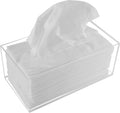 Acrylic Tissue Box Holder, Clear Dispenser for Facial Tissues, Napkins, and Dryer Sheets. Perfect for Bathrooms, Desks, Countertops, Vanities, Bedrooms, and Nightstands (Rectangle, Clear)