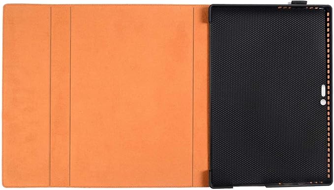 NANRUIL for Microsoft Surface Pro X and Pro X Plus 13 inch Case 2019/2020/2021/2024 Genuine Leather Cover Protective Shell Compatible with Type Cover Keyboard and Pencil Holder.Brown