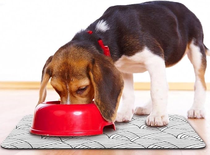 Dog Food Mats for Floors Waterproof, Dog Cat Water Bowl Mats Pet Feeding Absorbent Mat Dog Cat Pet Placemats for Food and Water Bohemia 24 * 32 inch