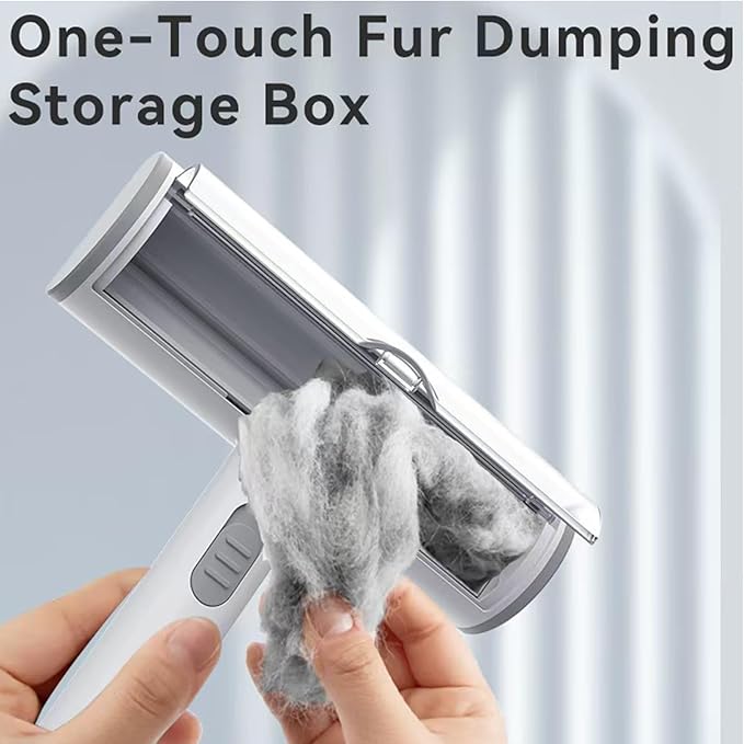 Rorodog Pet Hair Remover, Lint Brush- Reusable Lint Roller for Cat & Dog Hair on Couch, Carpet, Rugs & Bedding- Portable, Eco-Friendly, No Need for Lint Roller Refills (Gray & White)