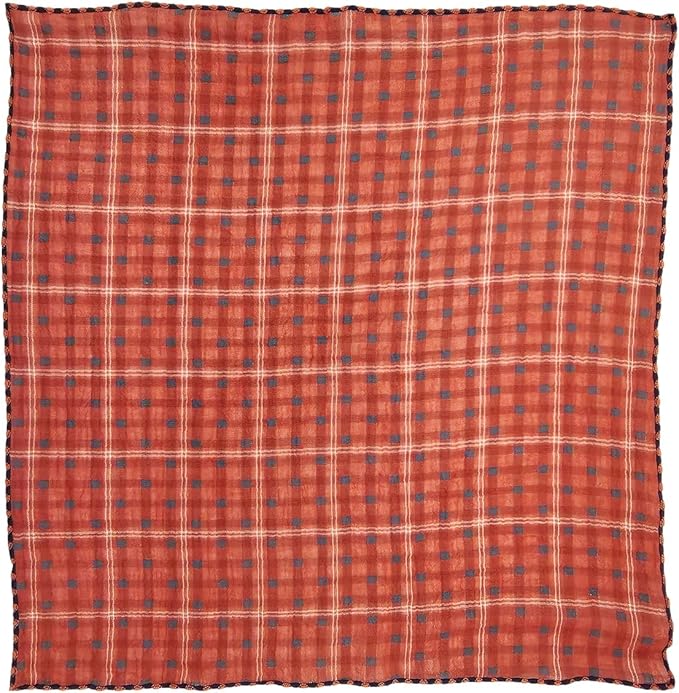 Pemilosci Double Layers Two Tones Dog Cotton Square Bandana Bibs Scarf Kerchief for Small Medium Dogs Boy or Girl - DCB03 O&B
