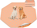 PJYuCien Washable Pee Pads for Dogs 2 Pack, 89" x 33" Octagonal Non-Slip and Leak-Proof Pee Mat, Puppy Training Pads for Whelping, Playpen, Crate, Bed （24/30/36/42'' 8 Panels Pen）