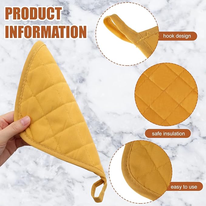 Uiifan 30 Pieces Cotton Pot Holders for Kitchen Washable Heat Resistant Potholders Oven Hot Pads for Cooking and Baking, 7.87 x 7.87 x 0.2 Inch(Chic Color)