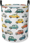 Laundry Basket Watercolor Cars Collapsible Laundry Hamper with Handles Clothes Storage Bin for Household Bedroom Bathroom College Dorms